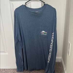 Vineyard Vines Men's Blue Long Sleeve Shirt